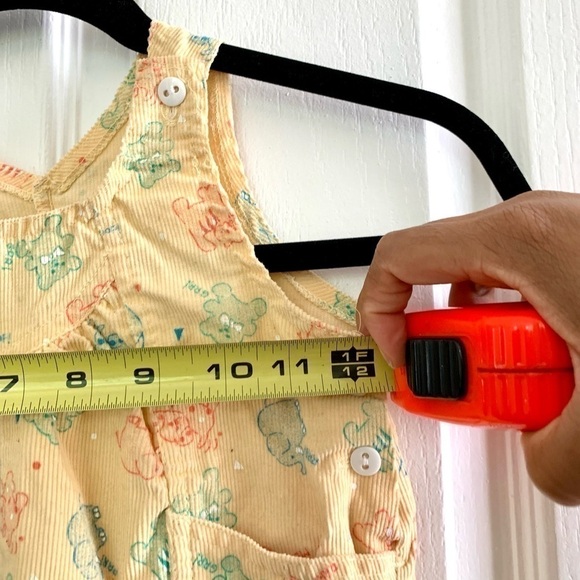 Vintage Healthtex corduroy overalls jumpsuit romper animal print gender neutral - Picture 5 of 7